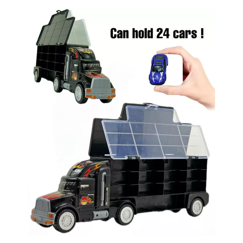Big-Daddy Tractor Trailer Car Collection Case Carrier Transport & 6 Cars + Accessories. The&nbsp;Big Daddy Tractor Trailer Car Collection Case is an essential toy for any young car enthusiast, offering both fun and functionality.  BD-BF611951 thumbnail