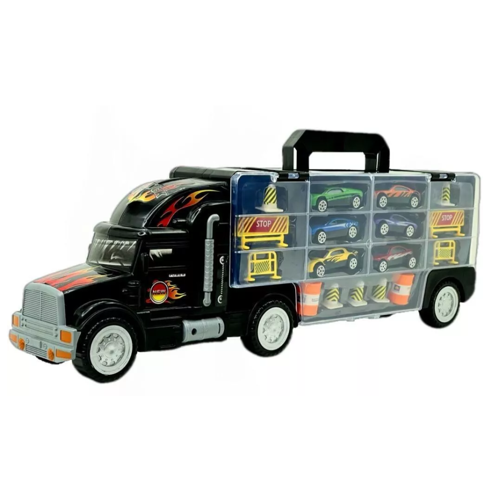 Big-Daddy Tractor Trailer Car Collection Case Carrier Transport & 6 Cars + Accessories. The&nbsp;Big Daddy Tractor Trailer Car Collection Case is an essential toy for any young car enthusiast, offering both fun and functionality.  BD-BF611951 thumbnail