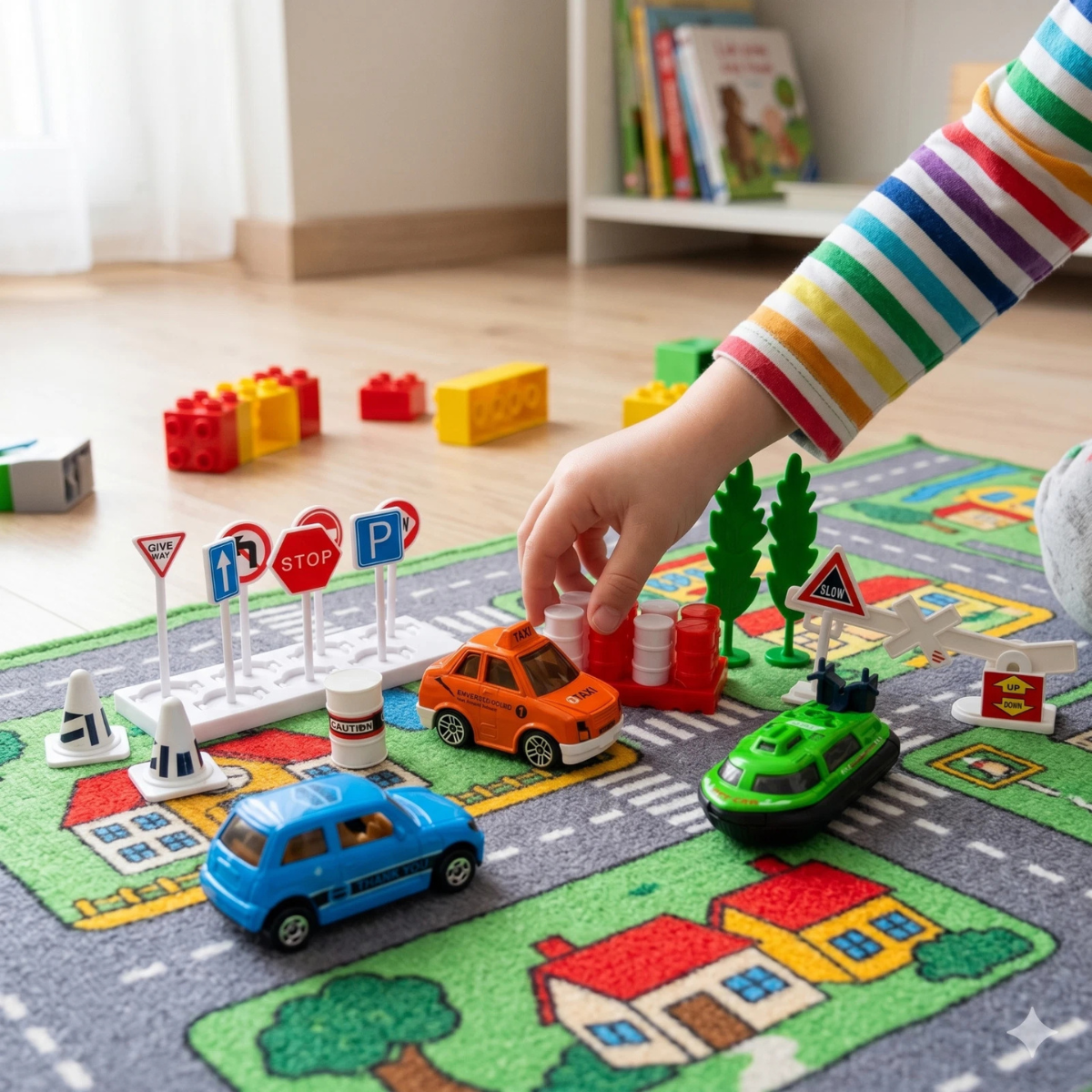 Big Daddy Sports Car Playset with Road Signs – Styles May Vary thumbnail