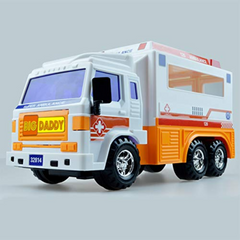 Big Daddy Meduim Duty Friction Powered 911 Ambulance BD-32814