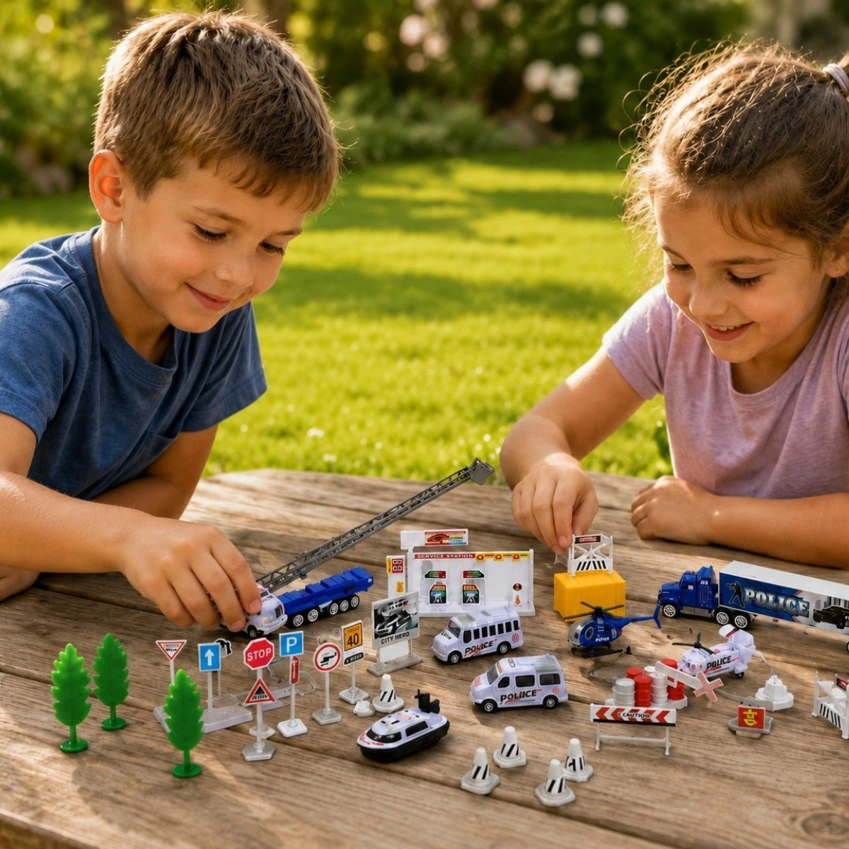 Big Daddy Police Squad 40pc Emergency Toy Set Cars thumbnail