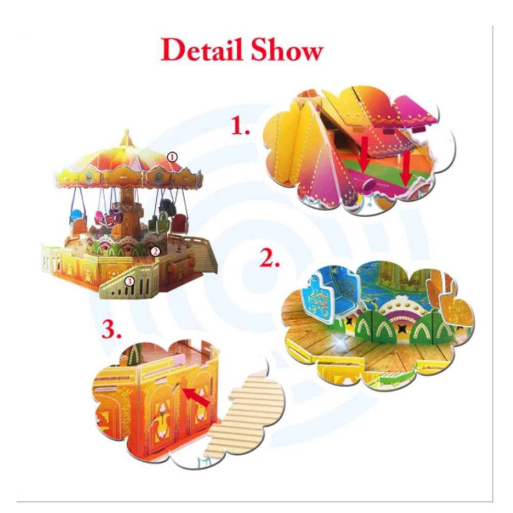 Big Daddy 3-D Puzzle Building Set Ferris Wheel With Lights & Sound thumbnail