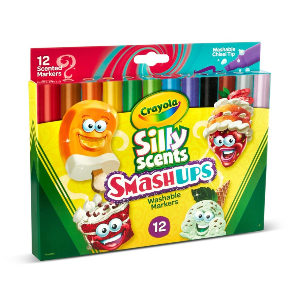 CRAYOLA Silly Scents Chisel Tip Washable Markers 12 58-8279 thumbnail