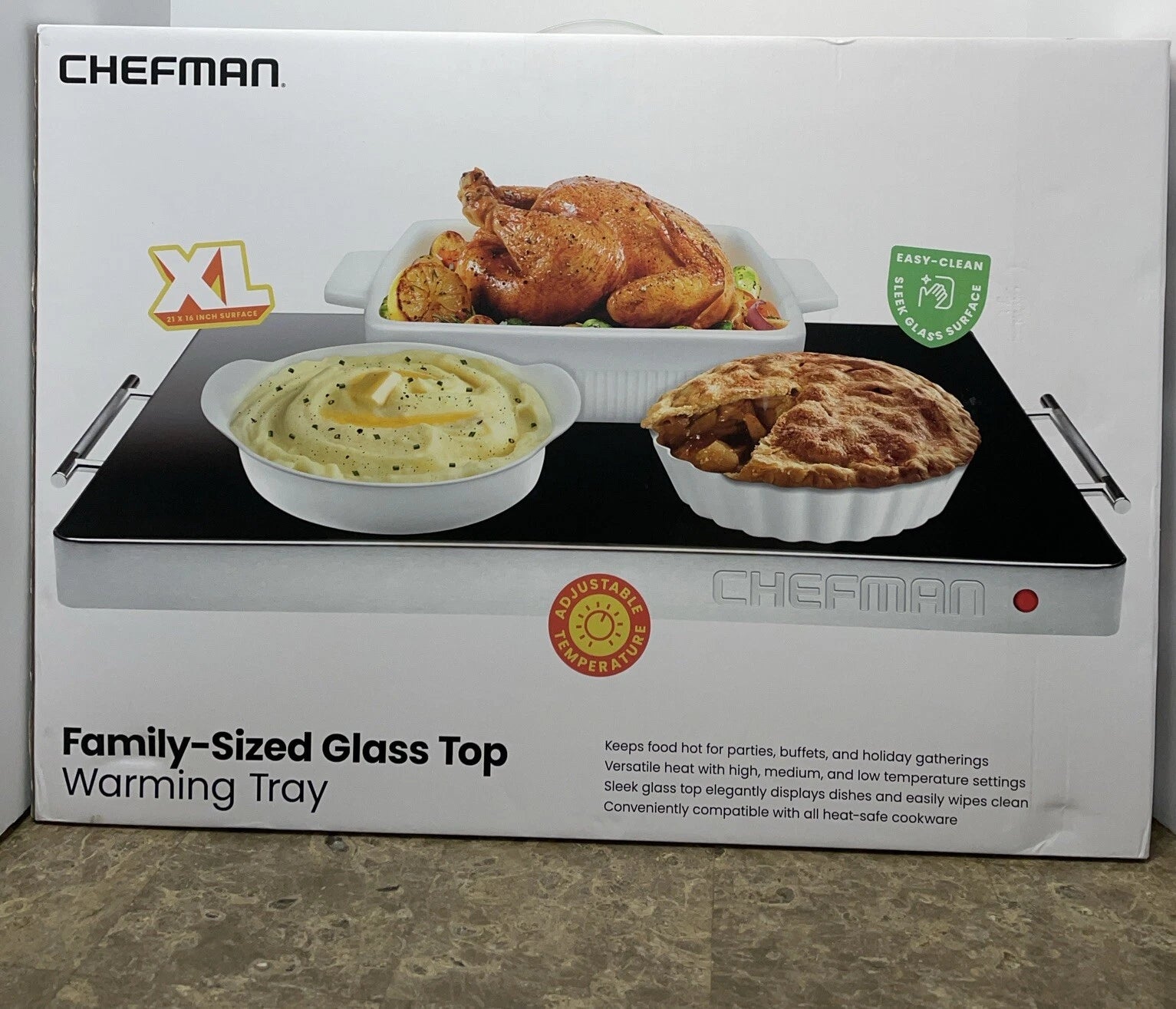 Chefman Electric Food Warmer Buffet Server – 3-Section Adjustable Heated Food Tray for Parties, Buffets, and Family Meals thumbnail