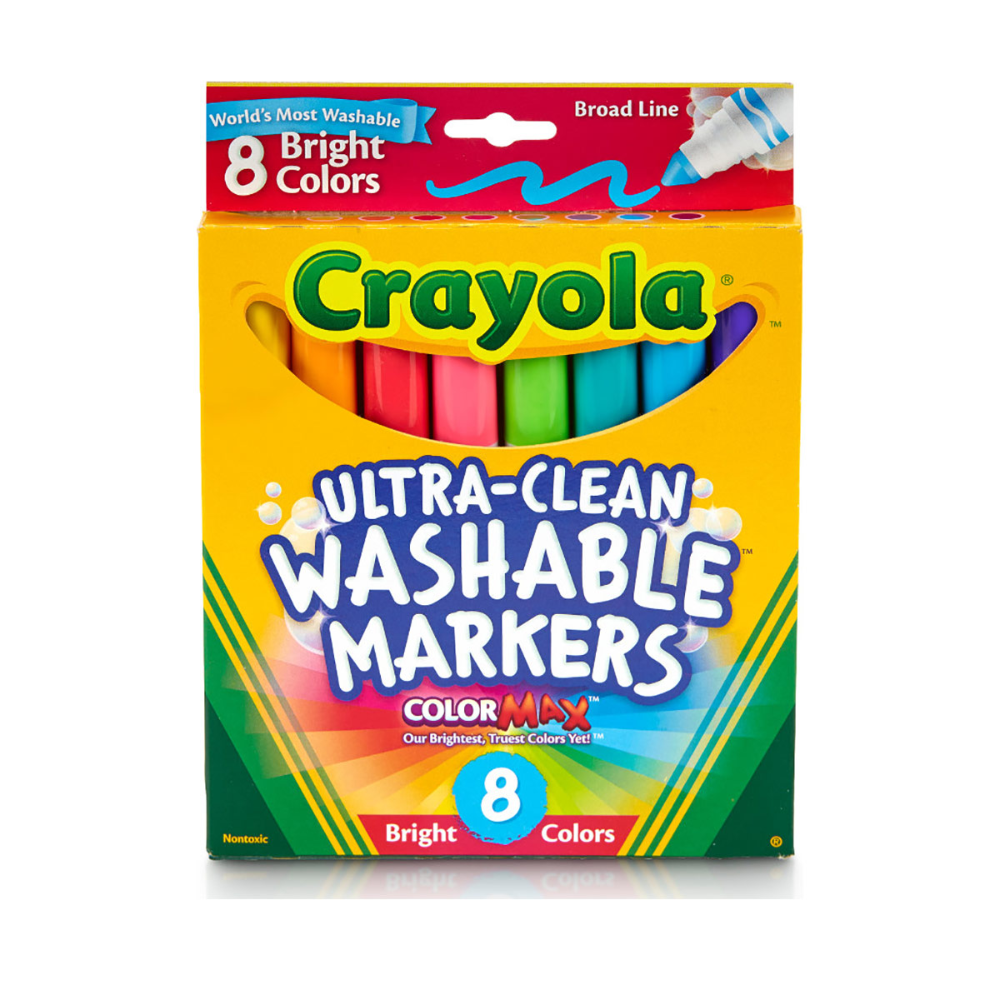 Crayola 8 Count Washable Bright Markers 58-7819 thumbnail