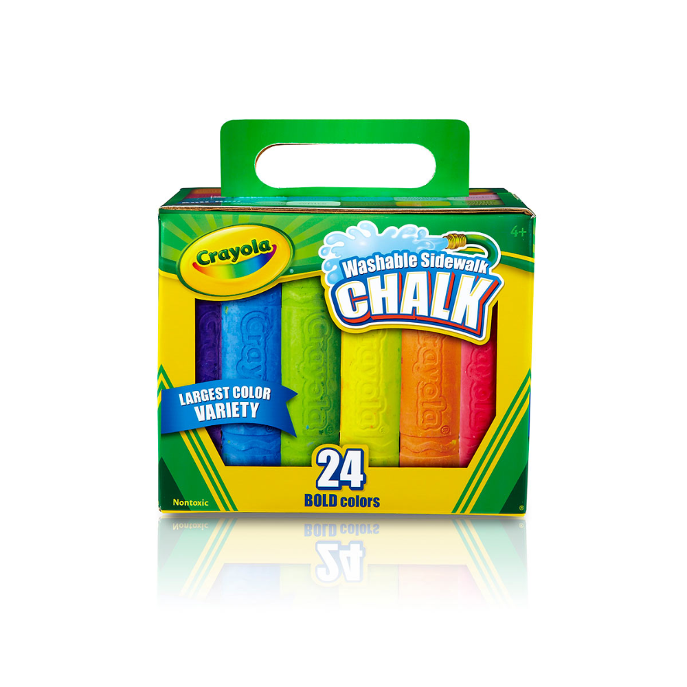Crayola Box of 24 Sidewalk Washable CHALK 51-2024 thumbnail
