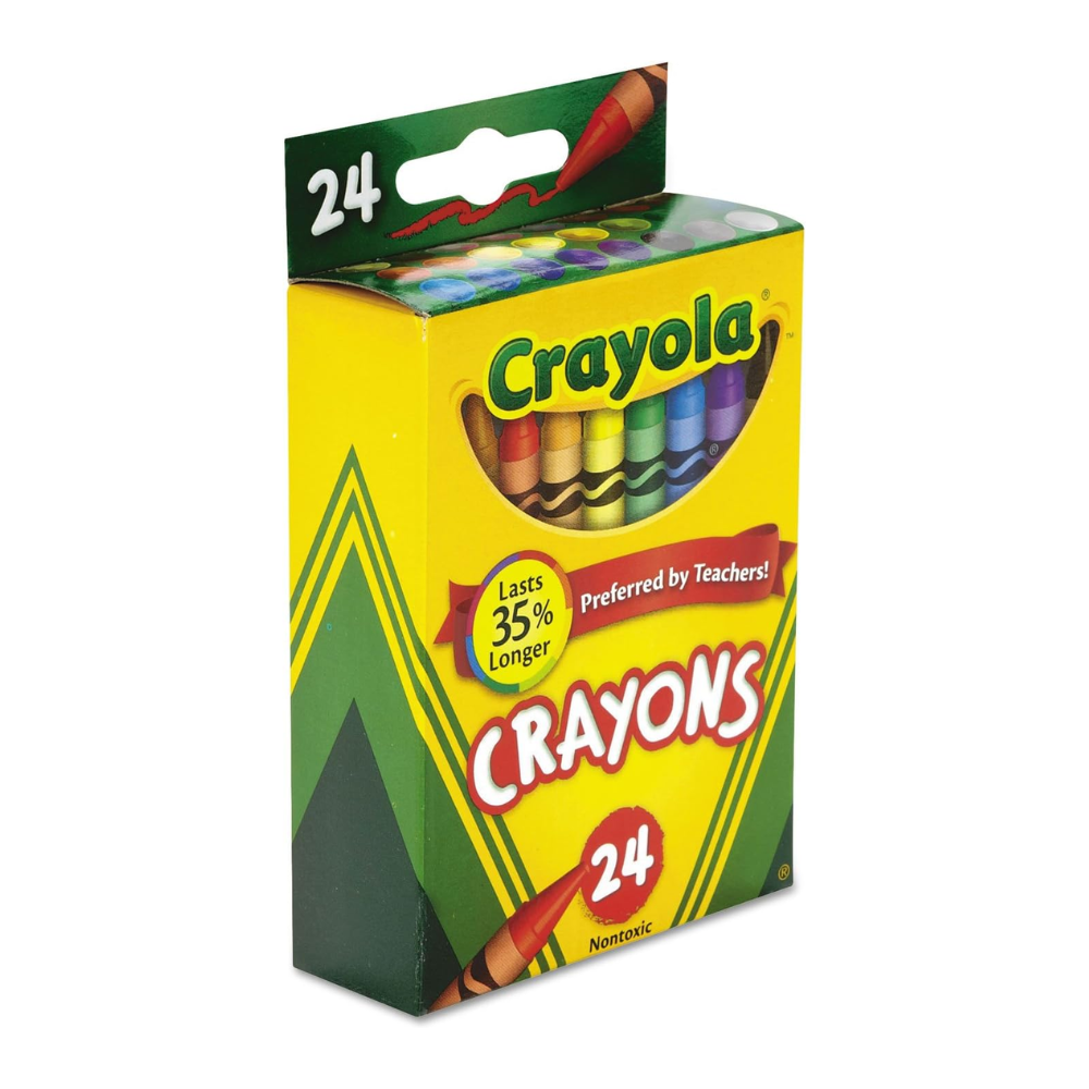 Crayola Classic Color Crayons Peggable Retail Pack 24 Colors  52-3024 thumbnail