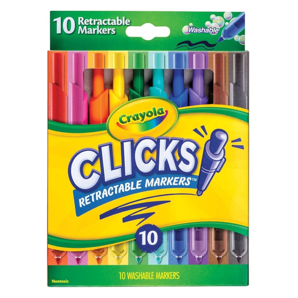 Crayola Clicks Retractable Tip Markers 10ct 58-8370 thumbnail