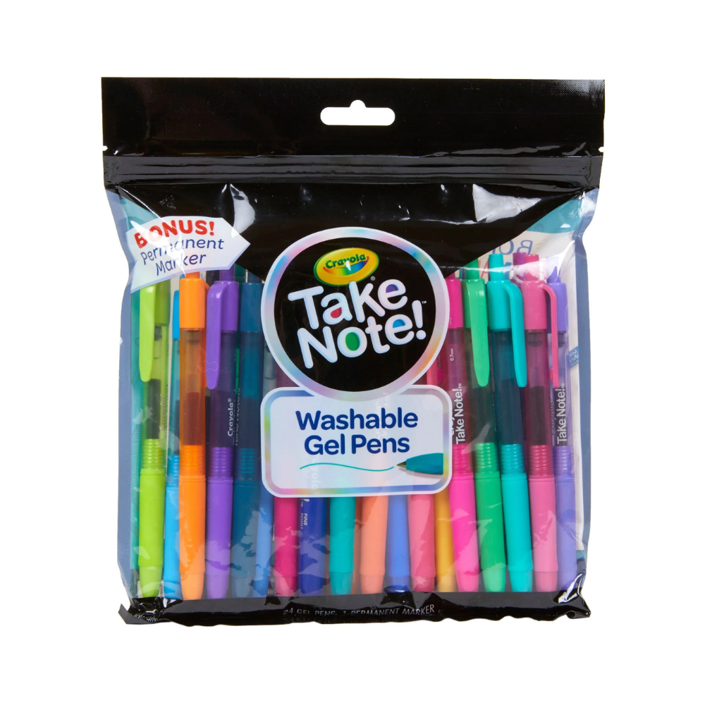 Crayola Colored Gel Pens Washable Pens 24 Count.  58-6603 thumbnail