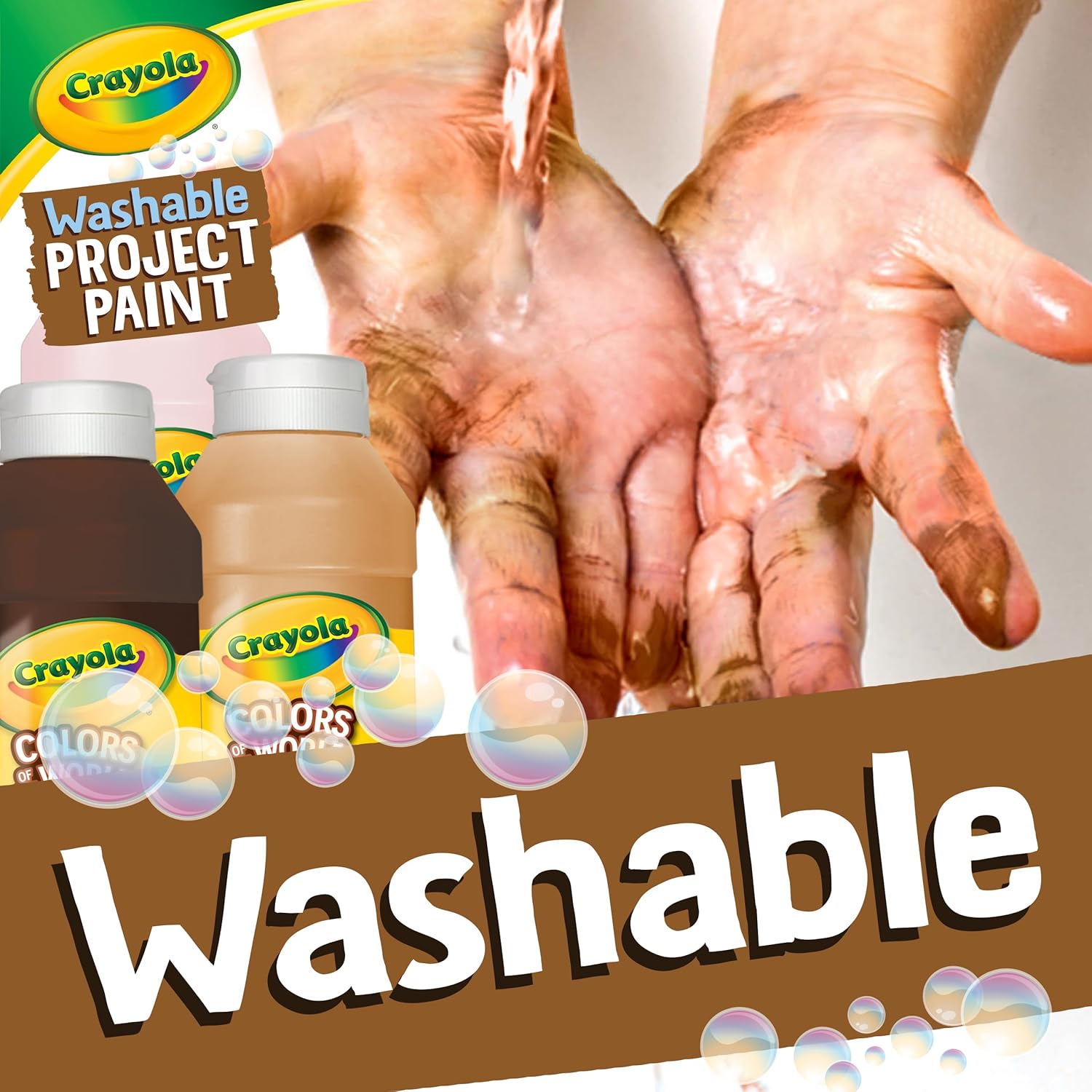 Crayola Colors of the World Washable Paint, 9 Pieces, Skin Tone Kids Paint, Gifts for Kids thumbnail