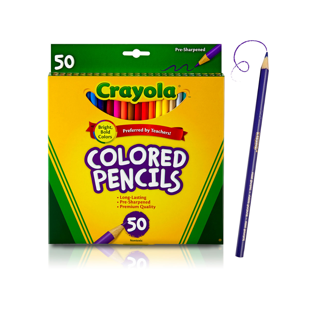 Crayola Long Coloured Colouring Pencils Pencil 50 68-4050 thumbnail