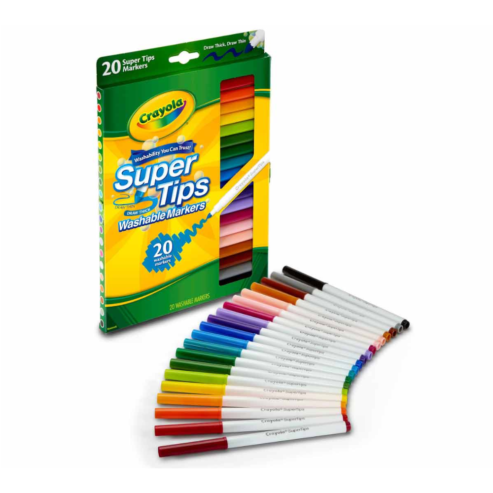 Crayola Super Tips Washable Markers 20 Count  58-8106 thumbnail
