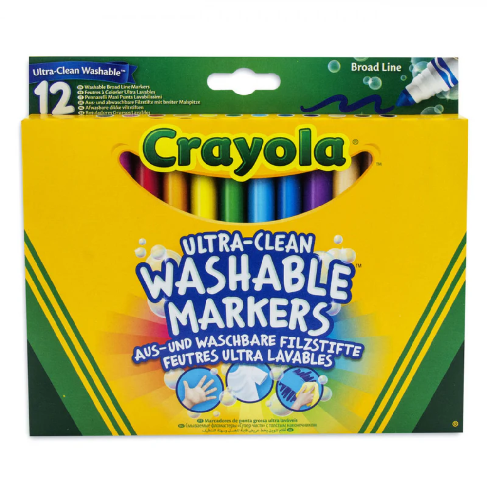 Crayola Ultra Clean Broadline Markers Set of 12 58-8329 thumbnail
