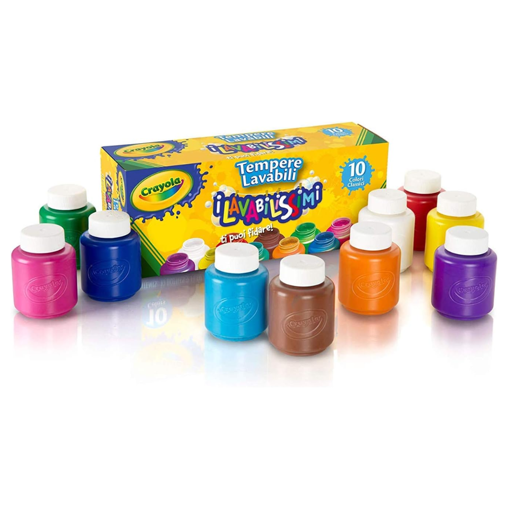 Crayola Washable Kids Paint Set Of 10 Bottles 54-1205 thumbnail