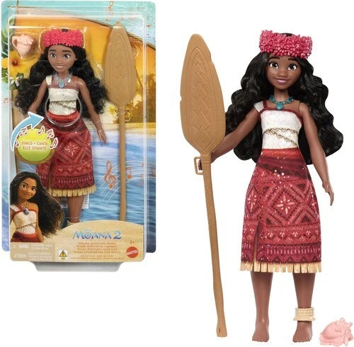 Disney Moana 2 Singing Adventure Moana Doll with Interactive Sound Features and Themed Accessories