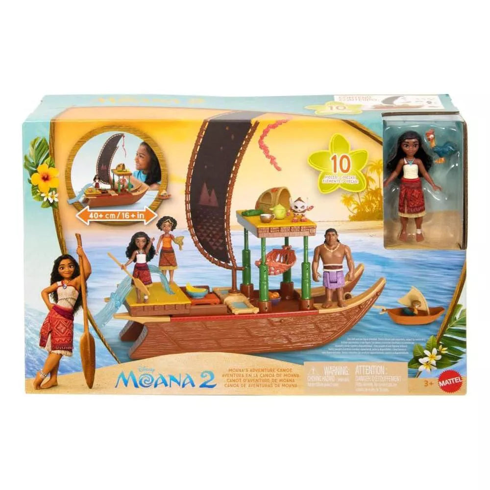 Disney Moana 2 Toys, Moana’s Adventure Canoe Playset with 1 Small Doll, 1 Canoe & 10 Accessories thumbnail