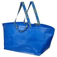 IKEA FRAKTA Large Reusable Shopping Tote Bag – Durable Blue Carry Bag 19-Gallon Capacity for Storage, Travel & Everyday Use