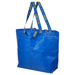 IKEA FRAKTA Medium Reusable Tote Bag – Blue Multipurpose Carry & Storage Bag with 10-Gallon Capacity for Daily Use