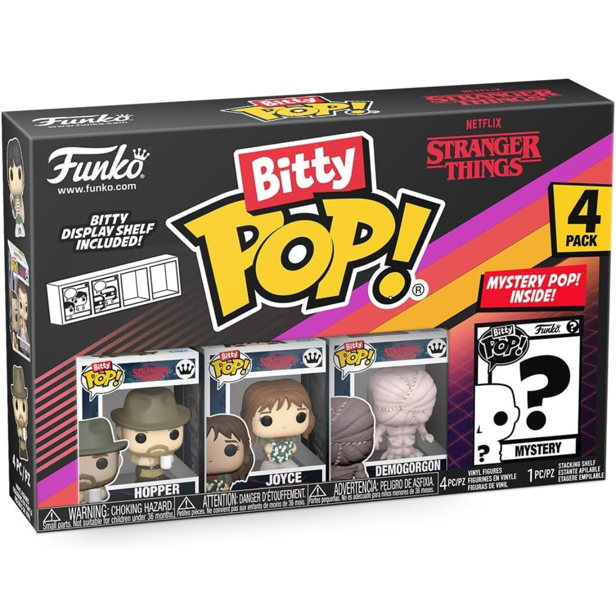 FUNKO Bitty POP: Stranger Things – Hopper 4-Pack thumbnail