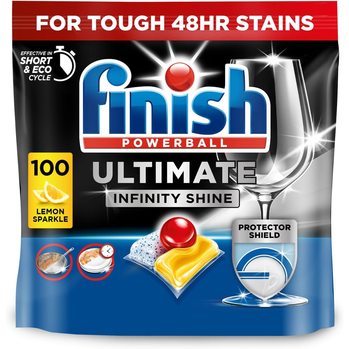 Finish Quantum Infinity Shine Dishwasher Tablets – Lemon, 100 Count thumbnail