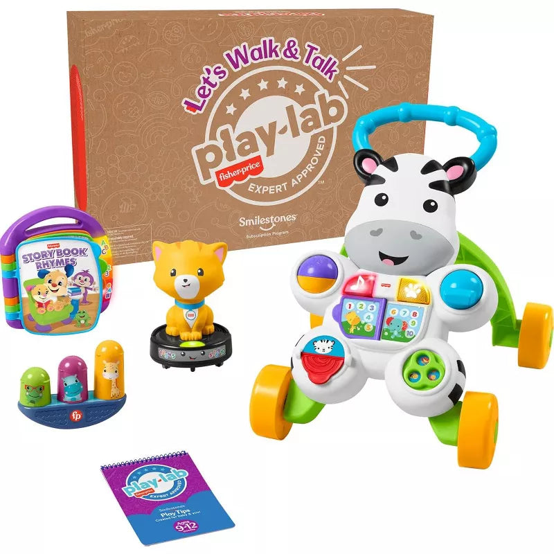 Fisher-Price Baby & Toddler Play Kit Let’s Walk & Talk Gift Set, Developmental Toys & Activity Guide thumbnail