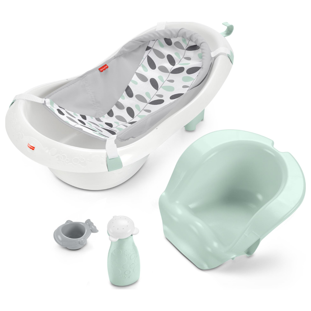 Fisher-Price Baby to Toddler Bath 4-in-1 Sling ‘n Seat Tub Climbing Leaves. This baby bathtub features four adjustable stages designed to grow with your child, from newborn to toddler, and handle every splashy moment along the way. GPW85 thumbnail