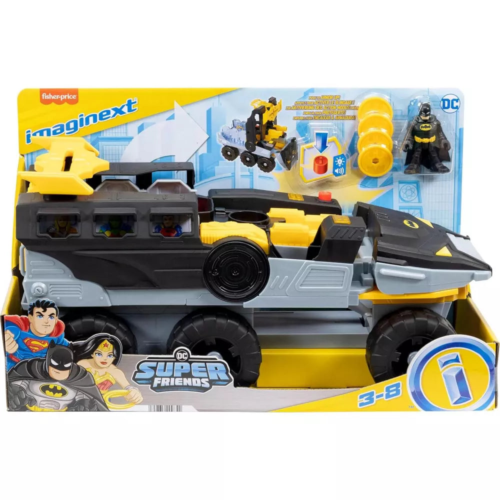 Fisher-Price Imaginext DC Batman Transforming Bat-Tank Vehicle Playset with Lights, Sounds & Action Figure Accessories thumbnail