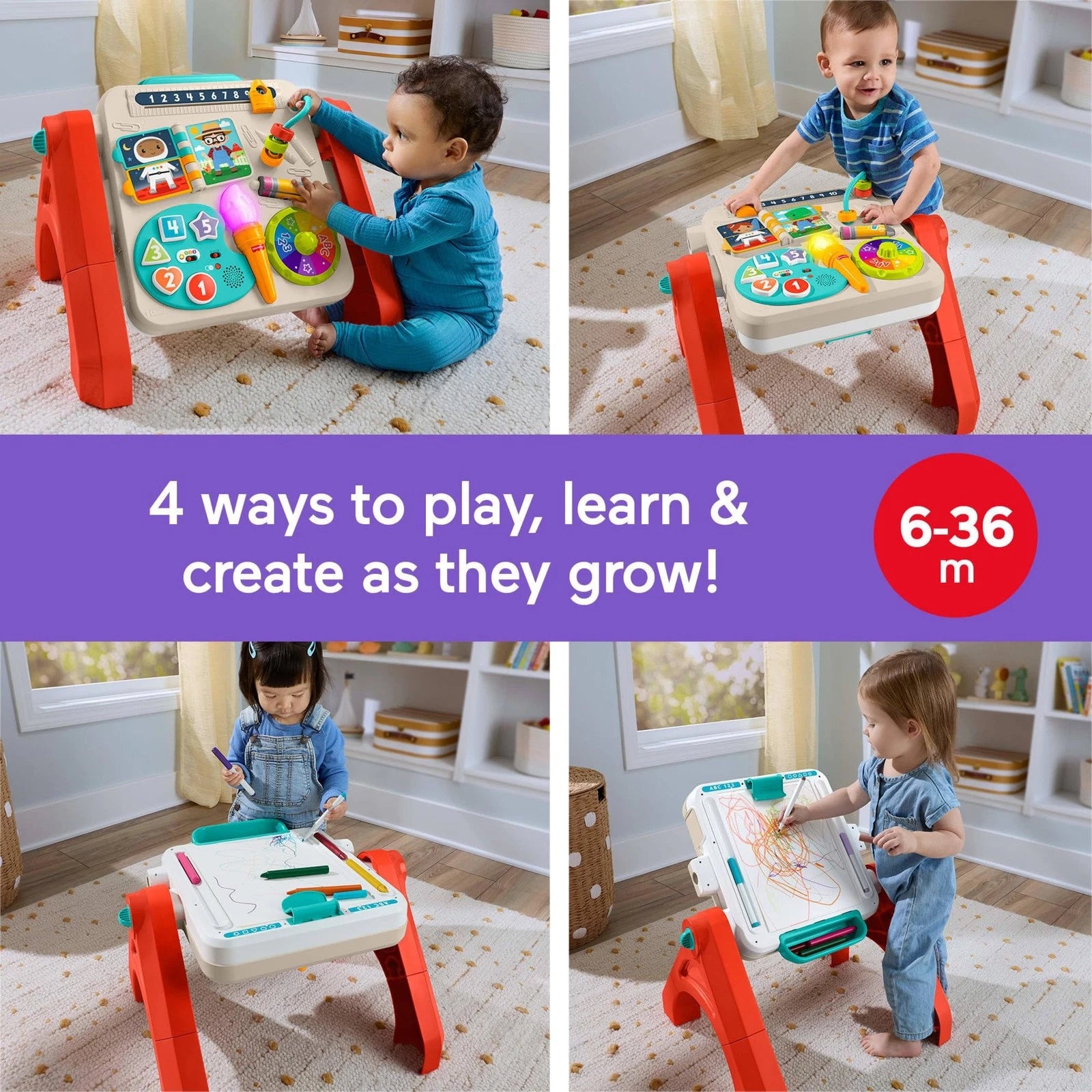Fisher-Price Laugh & Learn 4-In-1 Activity Table & Art Easel thumbnail