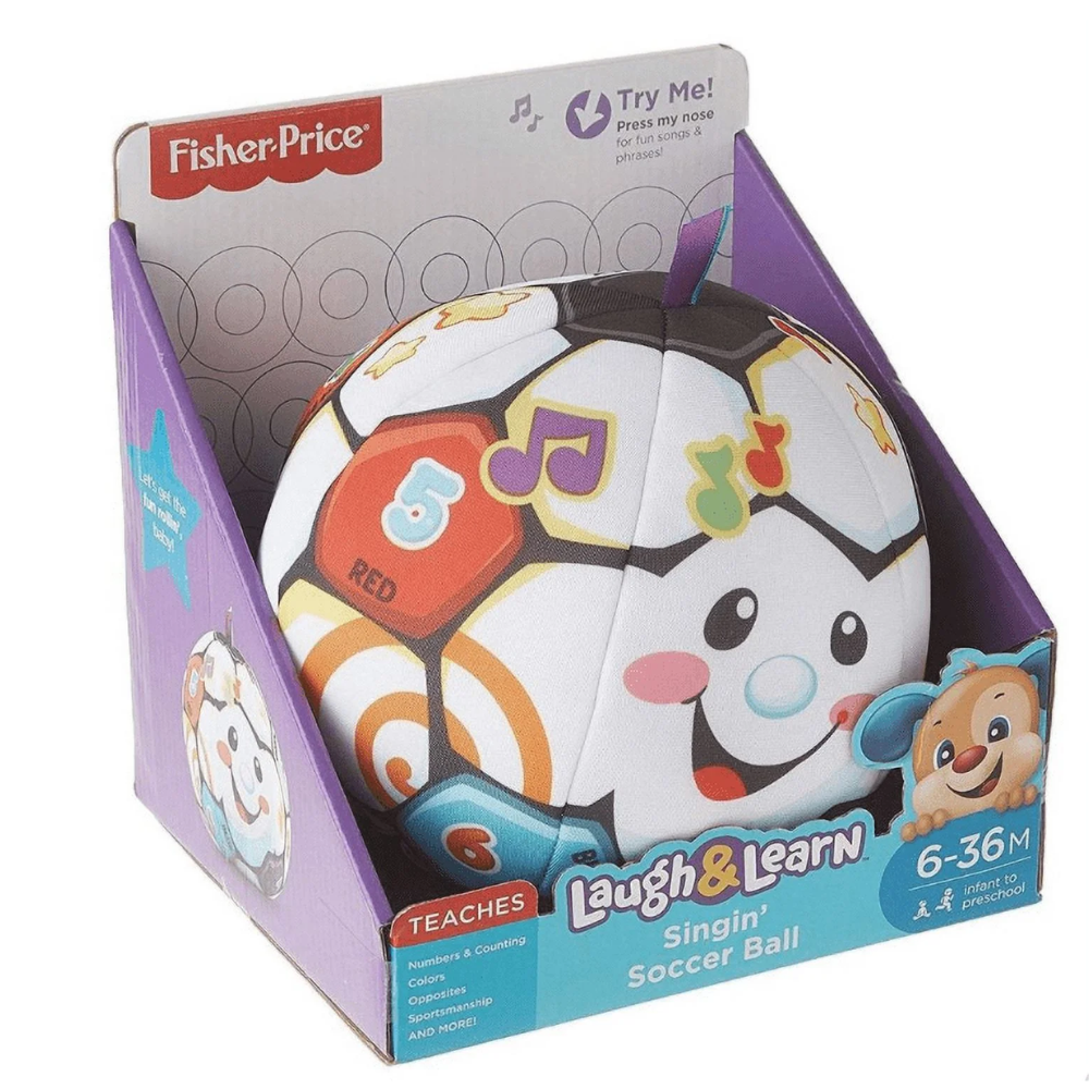 Fisher-Price Laugh & Learn Singin' Soccer Ball BHJ28 thumbnail