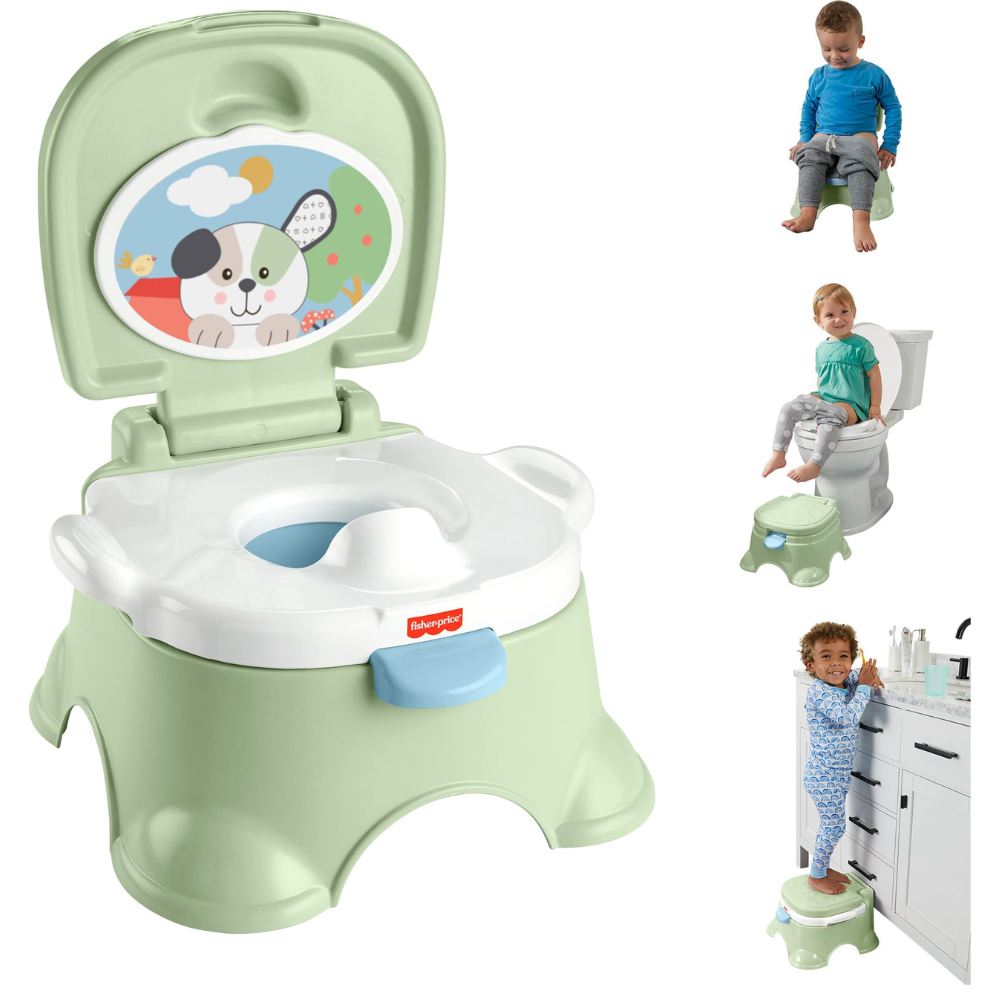 Fisher-Price Toddler Toilet 3-in-1 Puppy Perfection Potty Training Seat. As your child grows, the potty ring can be removed to help them transition to the regular toilet. HNX63 thumbnail