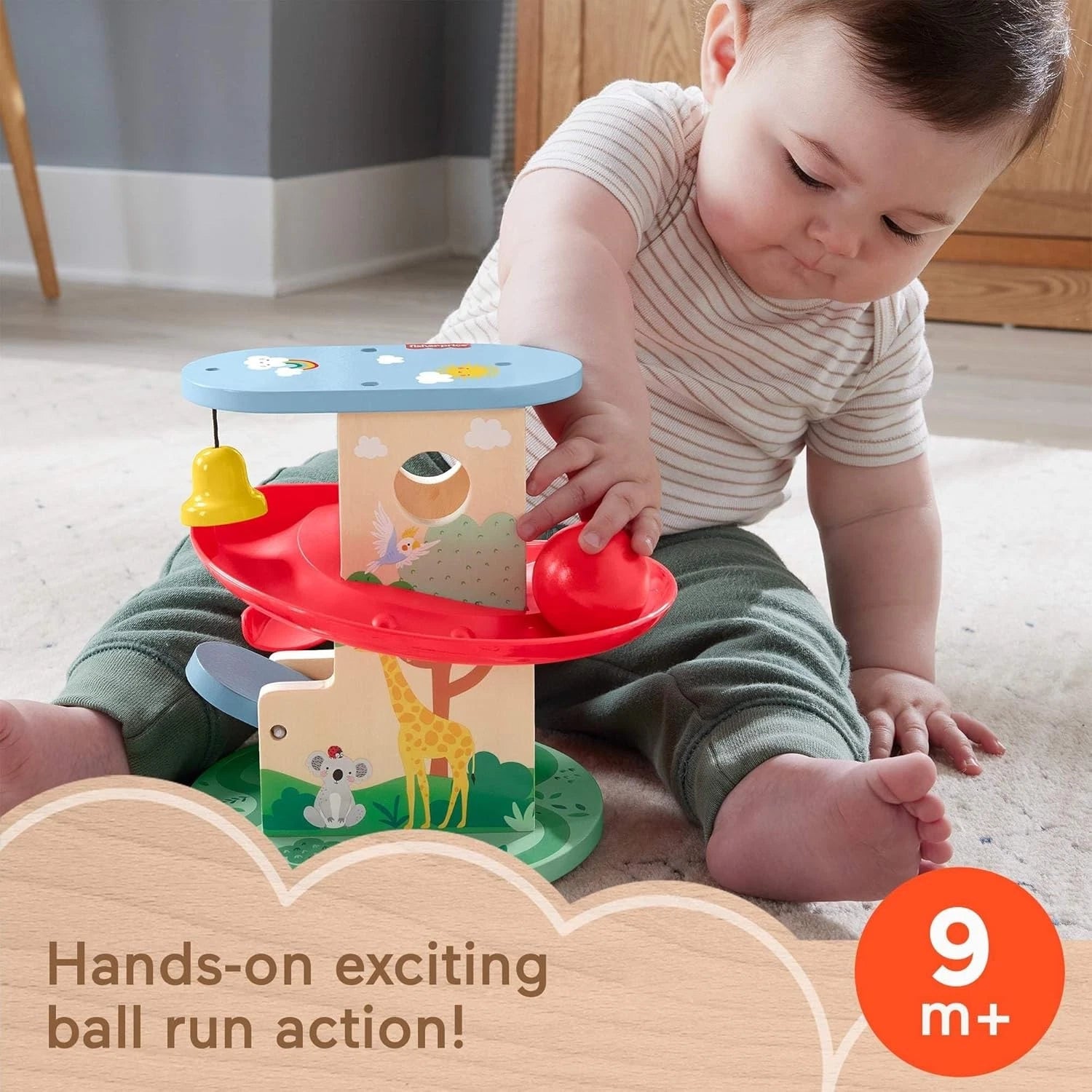 Fisher-Price Wooden Treehouse Ball Run Baby & Toddler Toy thumbnail