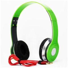Foldable Headphone Stereo Dj 3.5 Mm Stereo Earphones Super Bass Heads(green) HG-GREEN-N/MIC