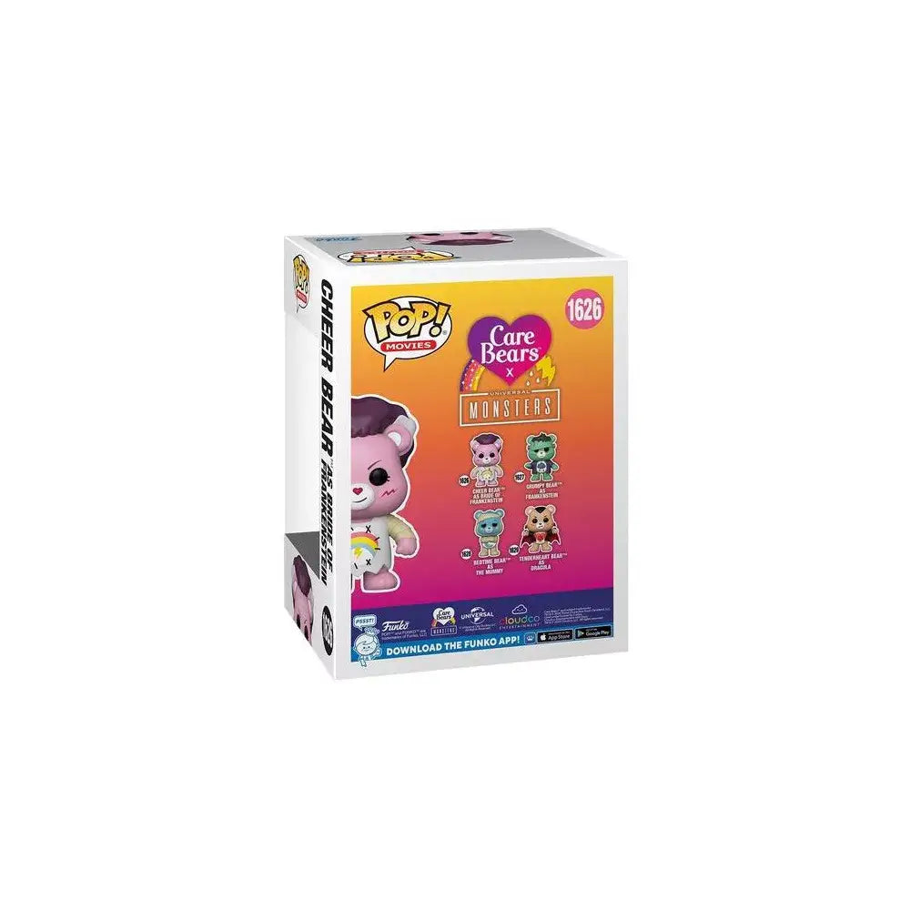 Funko POP Movies: Universal Monsters x Care Bears - Cheer Bear Bride of Frankenstein. Friendship sparks to life with Pop! Cheer Bear™ dressed as the Bride of Frankenstein™! F-81537 thumbnail