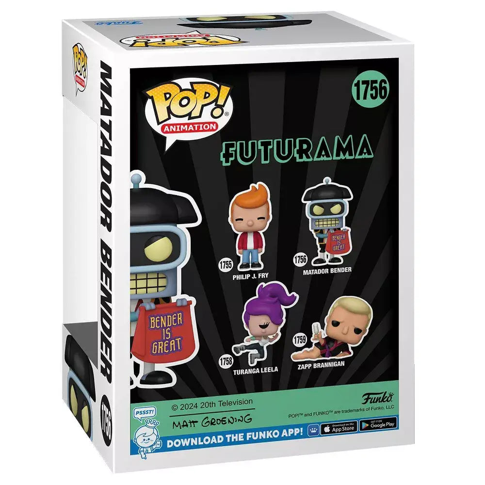 Funko POP TV: Futurama - Bender - (Matador) F-80080 thumbnail