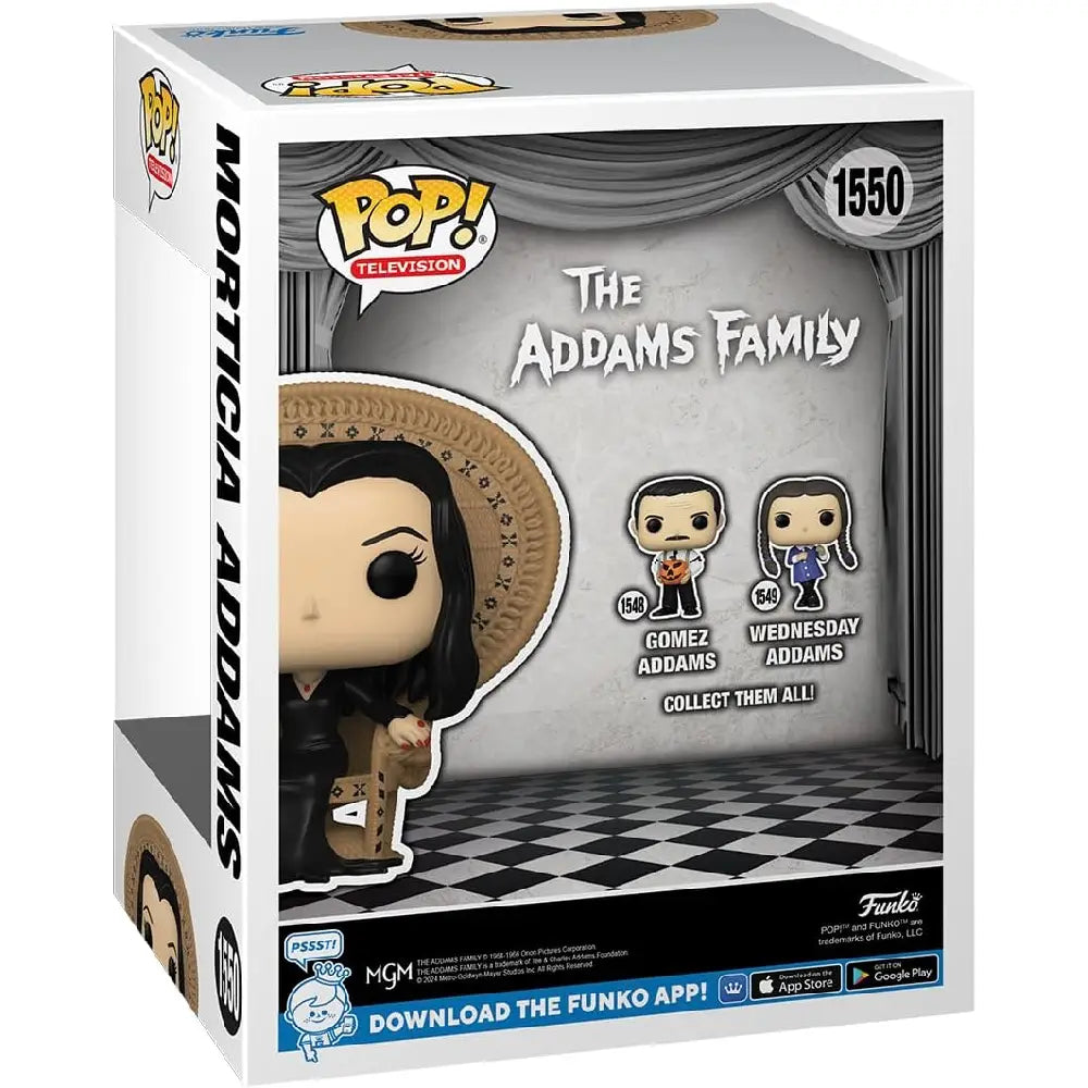 Funko POP! Deluxe: The Addams Family – Morticia Addams in Chair. This Deluxe Pop! figure features Morticia in her classic gothic style, gracefully lounging in her signature wicker chair, just as fans remember her. F-81207 thumbnail