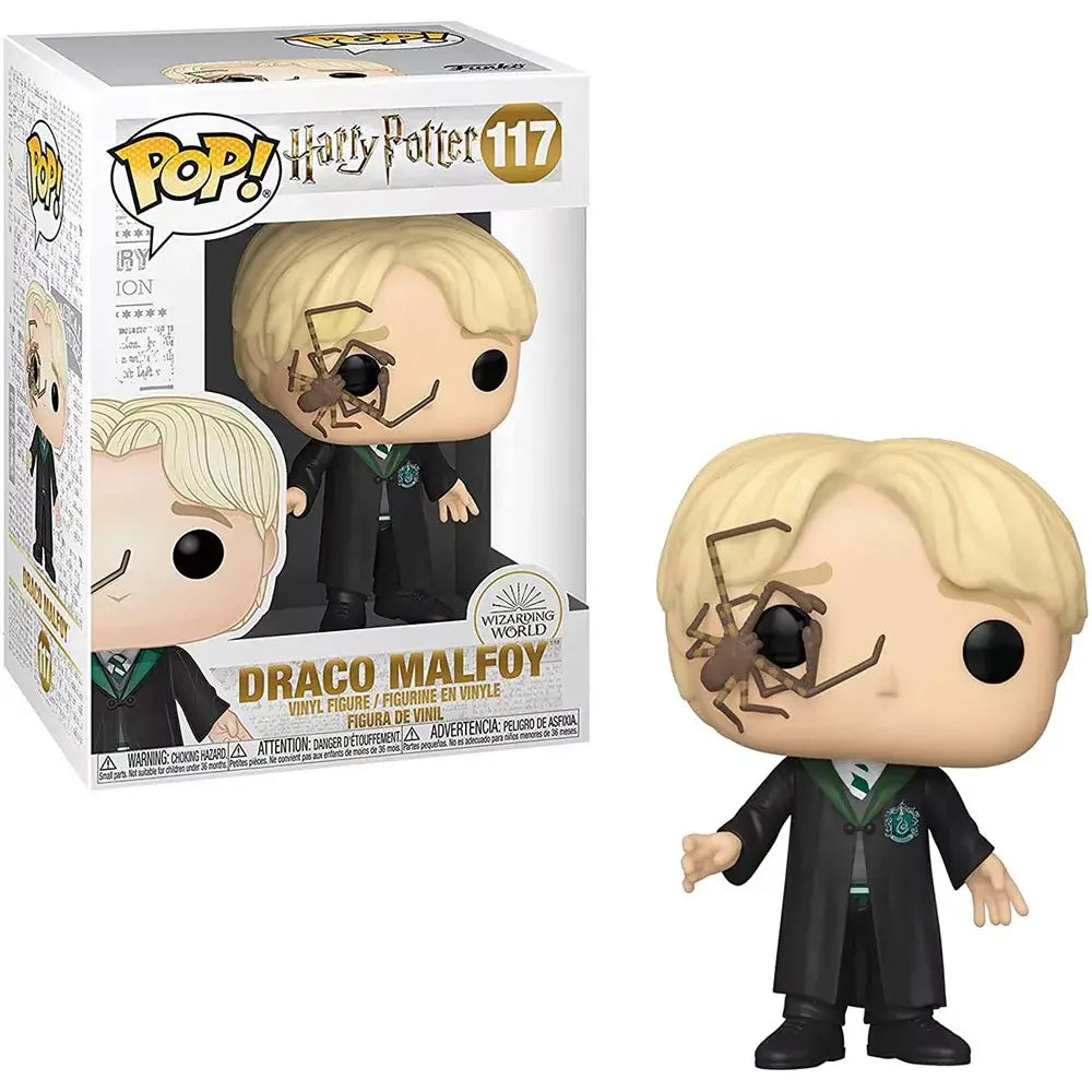 Funko Pop! Harry Potter: Harry Potter -Draco Malfoy with Whip Spider. This Funko Pop! figure showcases Malfoy alongside his distinctive whip spider, making it a special piece for fans seeking unique and exclusive collectibles. F-48069 thumbnail