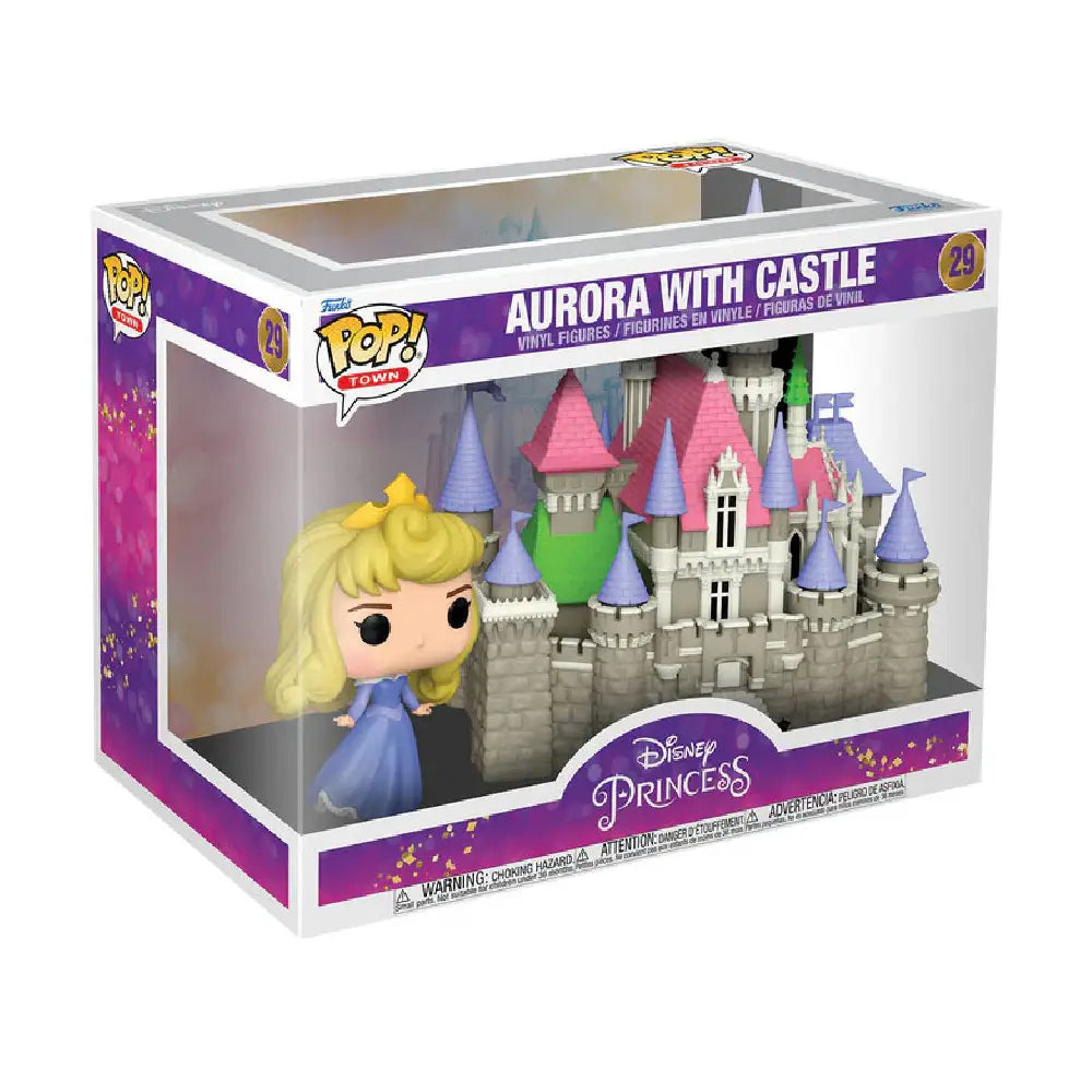 Funko POP! Town: Ultimate Princess - Princess Aurora with Castle - Disney Princess. Ideal for Disney lovers, Sleeping Beauty fans, or avid Funko Pop! collectors, this Pop! Town edition adds a magical touch to any collection. F-56353 thumbnail
