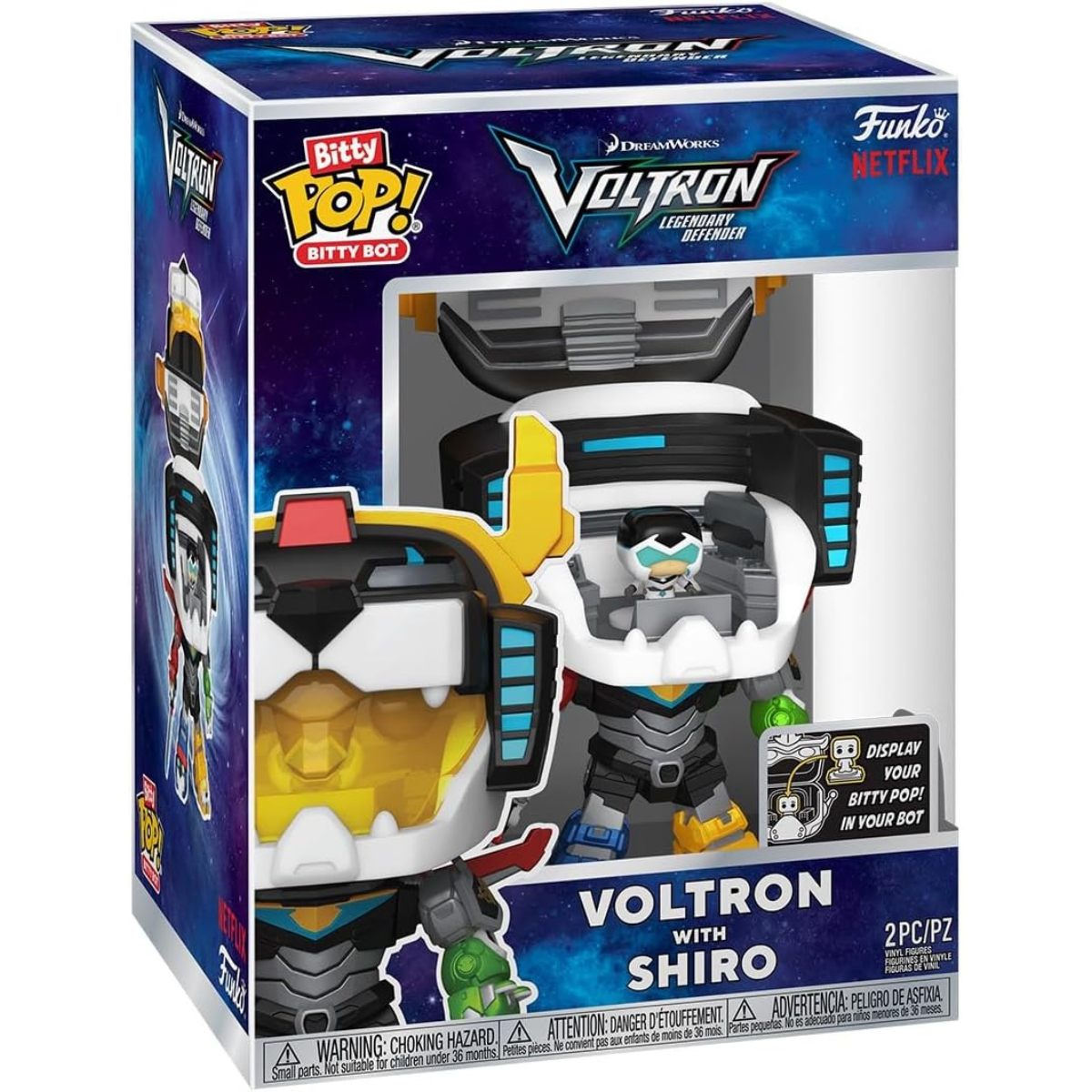 Funko Pop! Bitty Pop: Bitty Bot Voltron with Shiro Vinyl Figure