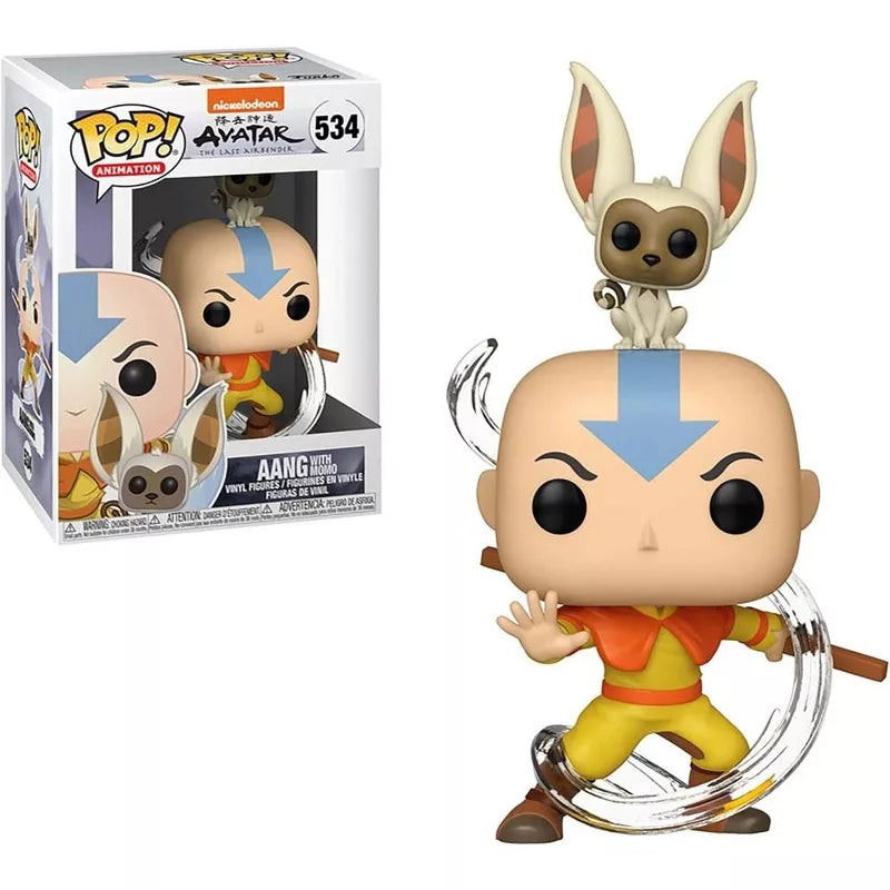 Funko Pop! Animation: Avatar - Aang with Momo Vinyl Figure #534 #36463 thumbnail