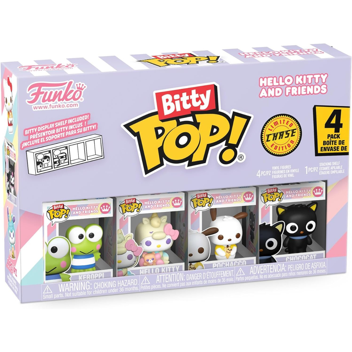 Funko Pop! Bitty: Sanrio – Keroppi, Hello Kitty (Unicorn Party), Pochacco, and Chase Mini Figures thumbnail