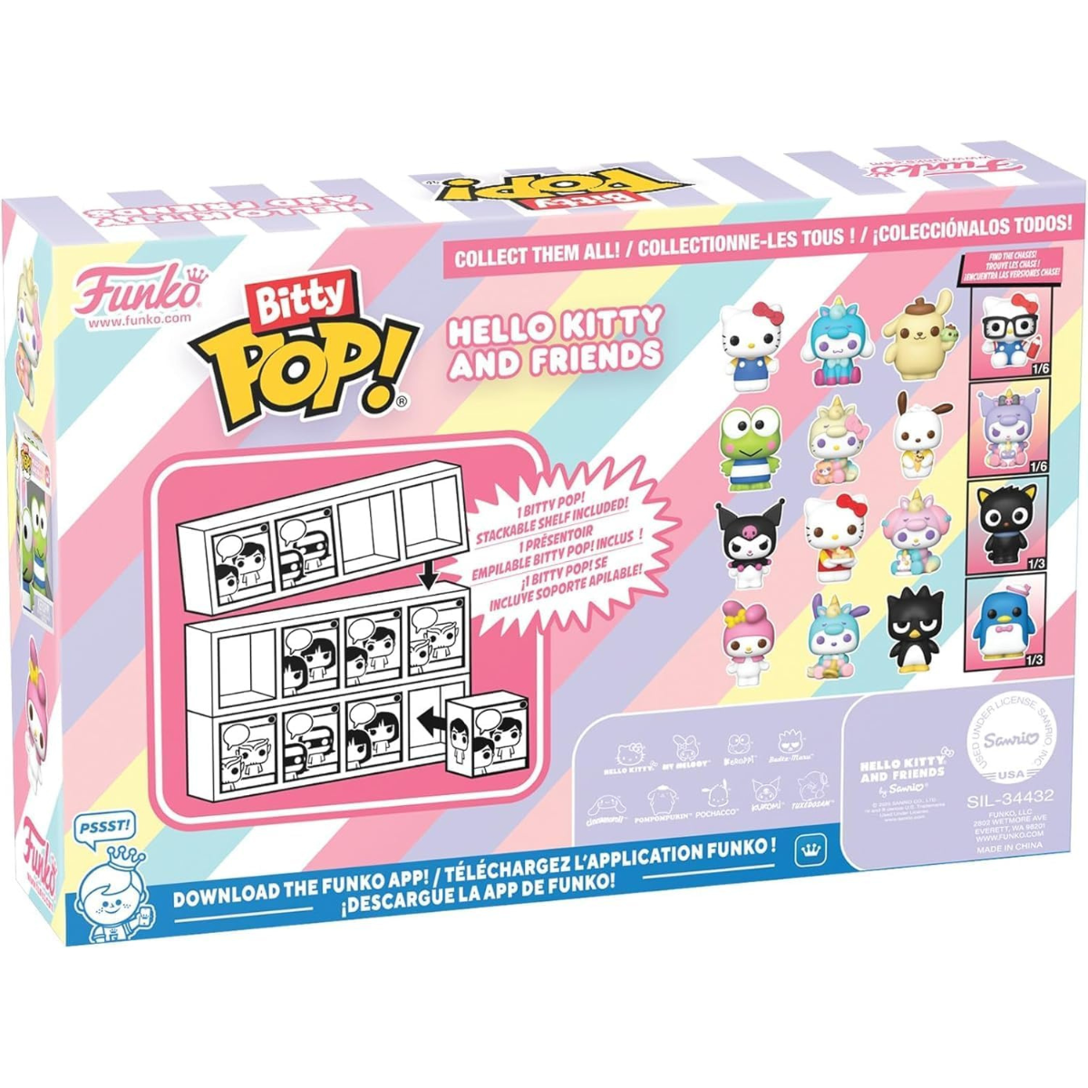 Funko Pop! Bitty: Sanrio – My Melody, Pochacco (Unicorn Party), Badtz-Maru, and Choco Mini Figures thumbnail
