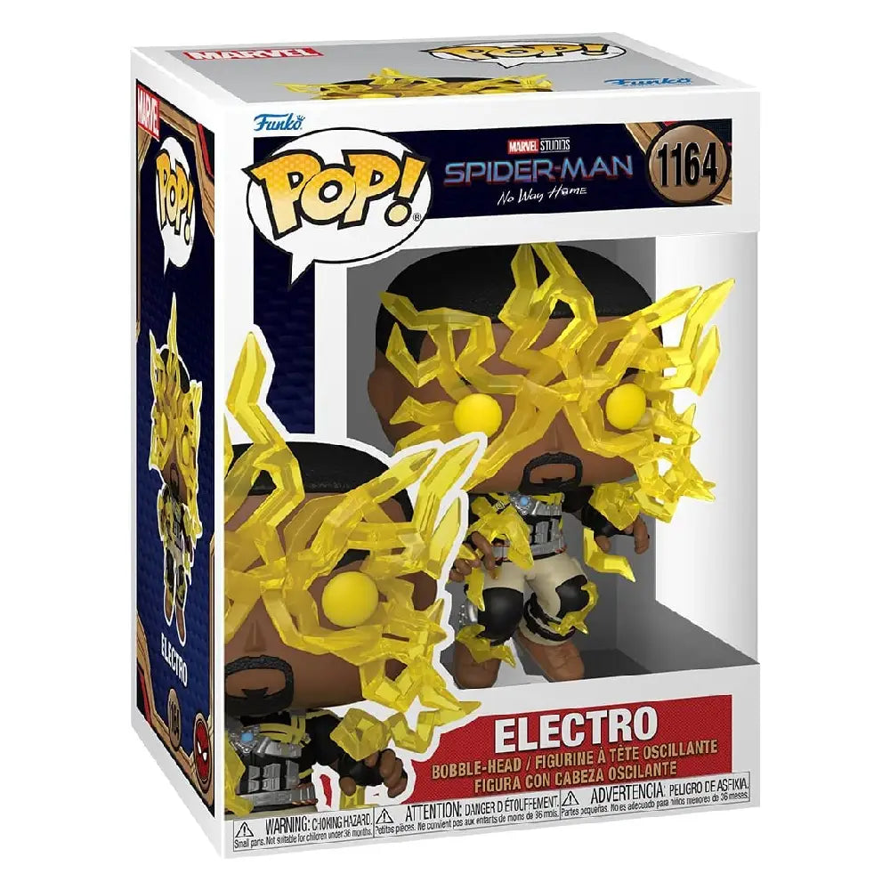 Funko Pop! Marvel: Spider-Man: No Way Home - Electro in Finale Suit. Assist Spider-Man in capturing this villain by adding this figure to your Spider-Man: No Way Home collection. F-67604 thumbnail
