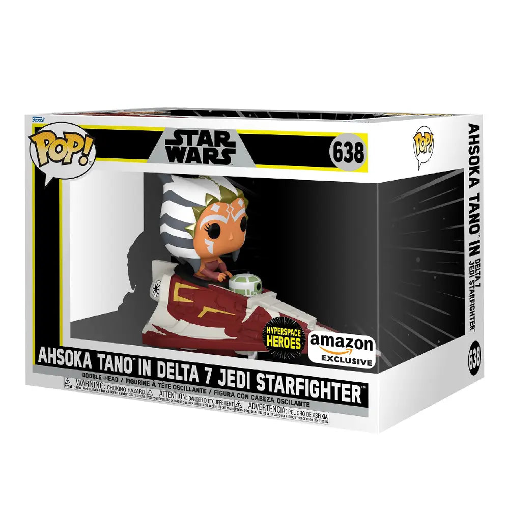 Funko Pop! Ride Super Deluxe: Star Wars - Ahsoka Tano in Delta 7 Jedi Starfighter (Exclusive). This exclusive piece features Ahsoka Tano inside her Delta 7 Jedi Starfighter masterfully rendered with the detail and craftsmanship Funko is known for. F-73706 thumbnail