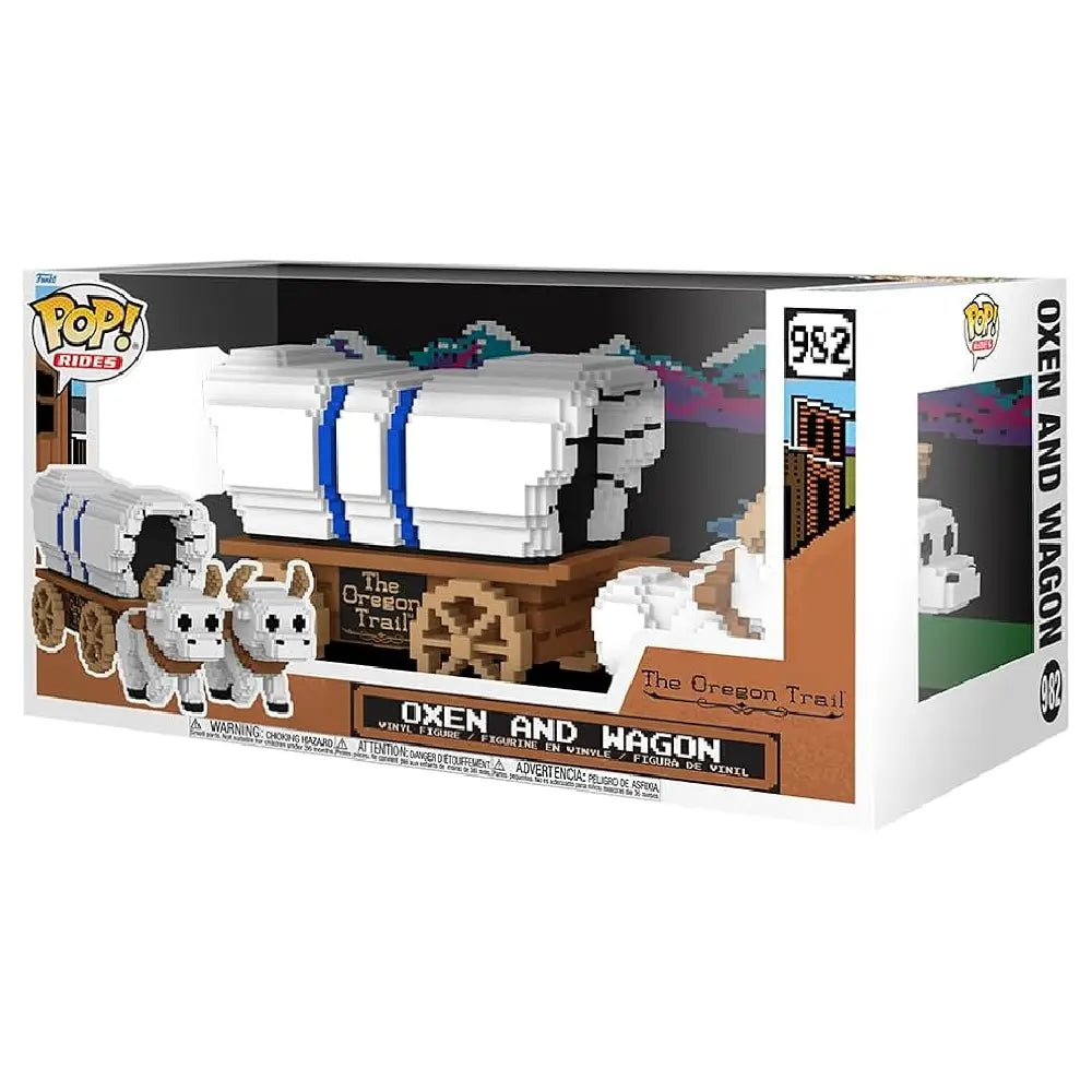 Funko Pop! Rides Super Deluxe: The Oregon Trail - Oxen and Wagon. Enhance your The Oregon Trail collection with this Super Deluxe Pop! Ride, a standout addition to any Pop! Games display. F-80280 thumbnail