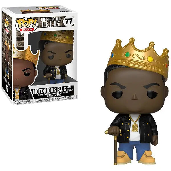 Funko Pop Rocks: The Notorious B.I.G. - Notorious B.I.G. with Crown. With an unmatched impact on hip hop, it’s only right that this Notorious B.I.G. Pop! figure. F-31550 thumbnail