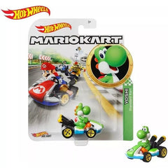 Hot Wheels Mario Kart 1:64 Scale Yoshi, Standard Kart, Collectible Vehicle