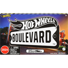 Hot Wheels Boulevard 25-Car Factory Set, Premium 1:64 Scale Die-Cast Collector Vehicles with Real Riders and Metal/Metal Construction