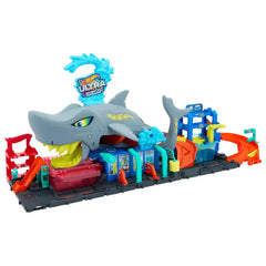 Hot Wheels City Ultra Shark Car Wash Color Reveal Toy Vehicle HTN82