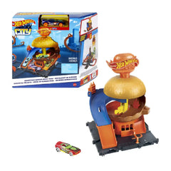 Hot Wheels City Burger Drive-Thru Playset HDR26