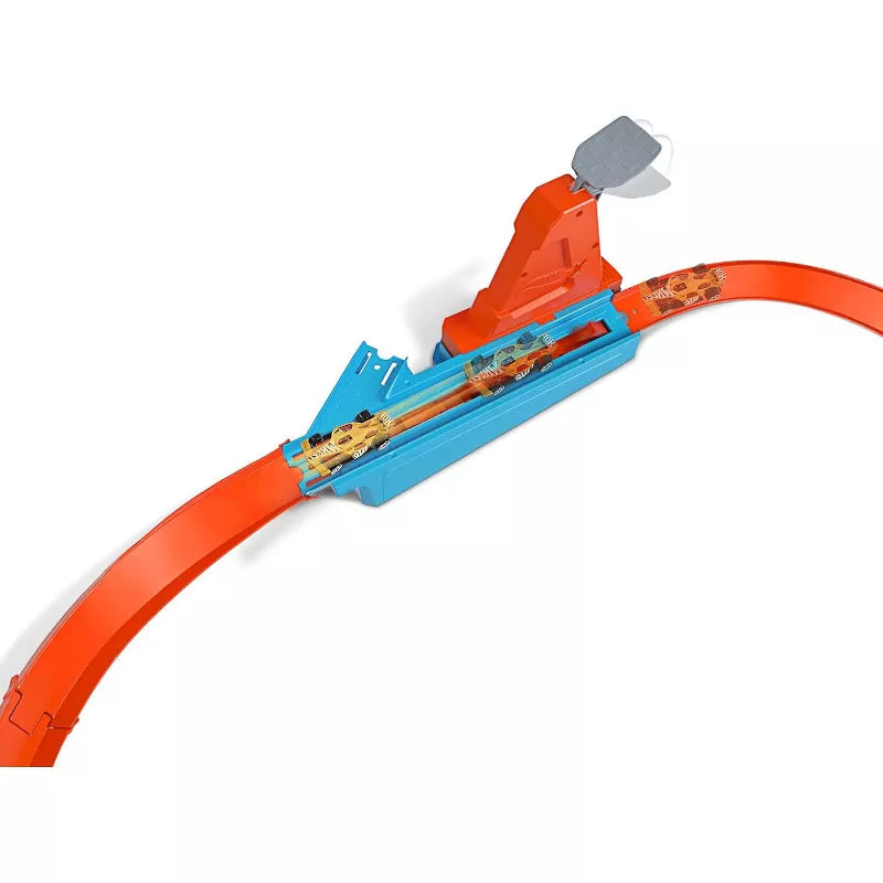Hot Wheels Toy Car Track Set, Rapid Raceway Champion, Multi-Car Launcher, Connects to Other Sets, Includes 1:64 Scale Car thumbnail